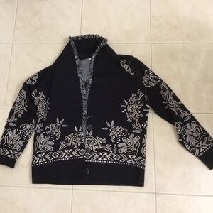 Chico’s Shawl Neck Cropped Cardigan Sz M